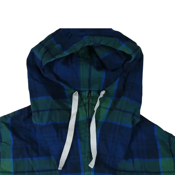 Abercrombie Mens Cotton Windbreaker Shacket Jacket Sz S Plaid Preppy Coastal - Picture 4 of 11